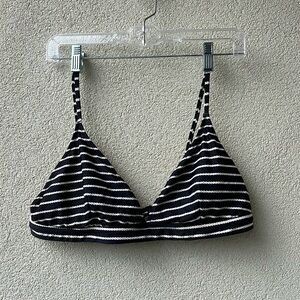 J.Crew Navy & White Sailor Horizontal Stripe Bikini Top